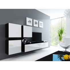 Cama Living room cabinet set VIGO 23 black / white gloss