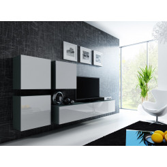 Cama Living room cabinet set VIGO 23 grey / white gloss