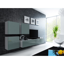 Cama Living room cabinet set VIGO 23 white / grey gloss
