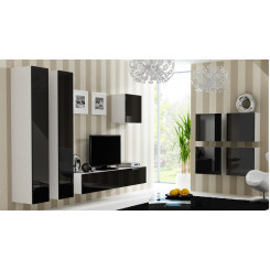 Cama Living room cabinet set VIGO 24 white / black gloss