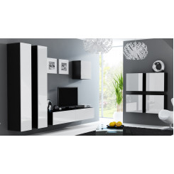Cama Living room cabinet set VIGO 24 black / white gloss