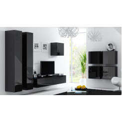 Cama Living room cabinet set VIGO 24 black / black gloss