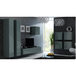 Cama Living room cabinet set VIGO 24 grey / grey gloss