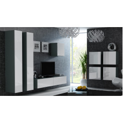 Cama Living room cabinet set VIGO 24 grey / white gloss