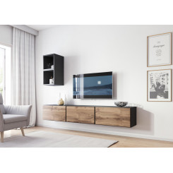 Cama living room furniture set ROCO 7 (3xRO3 + 2xRO6) antracite / wotan oak