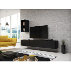 Cama living room furniture set ROCO 7 (3xRO3 + 2xRO6) black / black / black