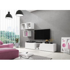 Cama living room furniture set ROCO 8 (2xRO3 + 4xRO6) white / white / white