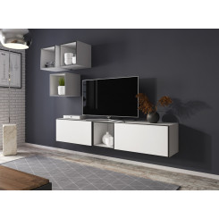 Комплект мебели для гостиной Cama ROCO 8 (2xRO3 + 4xRO6) белый/черный/белый