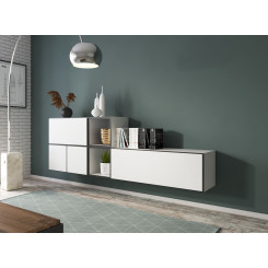Комплект мебели для гостиной Cama ROCO 9 (RO1+RO3+2xRO6+2xRO5) белый/черный/белый