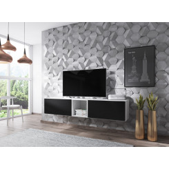 Cama living room furniture set ROCO 10 (2xRO3 + RO6) white / white / black