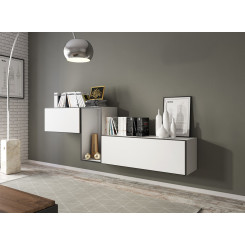 Комплект мебели для гостиной Cama ROCO 11 (RO1+RO3+RO4) белый/черный/белый