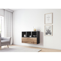 Cama living room furniture set ROCO 12 (RO1 + 3xRO6) antracite / wotan oak