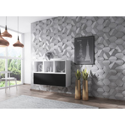 Комплект мебели для гостиной Cama ROCO 12 (RO1+3xRO6) белый/белый/черный