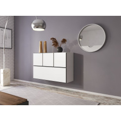Комплект мебели для гостиной Cama ROCO 13 (RO1+3xRO5) белый/черный/белый
