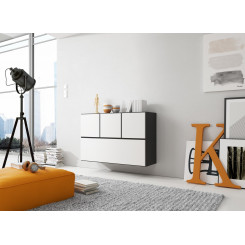 Cama living room furniture set ROCO 13 (RO1 + 3xRO5) black / black / white