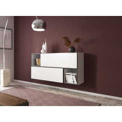 Комплект мебели для гостиной Cama ROCO 14 (2xRO1 + 2xRO6) белый/черный/белый