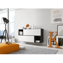 Cama living room furniture set ROCO 14 (2xRO1 + 2xRO6) black / black / white