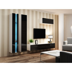 Cama Living room cabinet set VIGO NEW 1 white / black gloss
