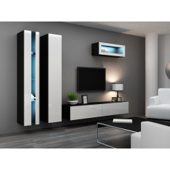 Cama Living room cabinet set VIGO NEW 2 black / white gloss