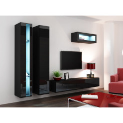 Cama Living room cabinet set VIGO NEW 2 black / black gloss