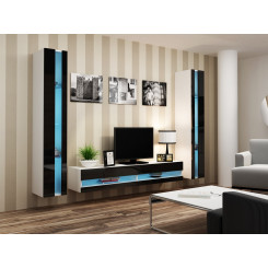 Cama Living room cabinet set VIGO NEW 3 white / black gloss