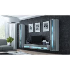 Cama Living room cabinet set VIGO NEW 3 white / grey gloss