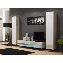 Cama Living room cabinet set VIGO NEW 4 sonoma / white gloss