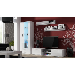 SOHO 8 set (RTV180 cabinet + S6 + shelves) White  /  White glossy