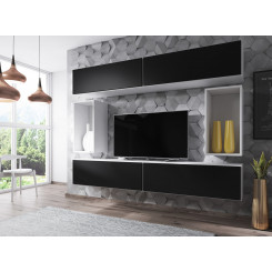 Комплект мебели для гостиной Cama ROCO 1 (4xRO1 + 2xRO4) белый/белый/черный