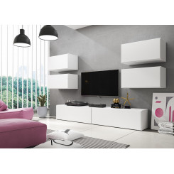 Cama living room furniture set ROCO 2 (2xRO1 + 4xRO3) white / white / white