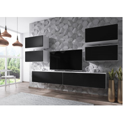 Cama living room furniture set ROCO 2 (2xRO1 + 4xRO3) white / white / black