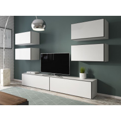 Комплект мебели для гостиной Cama ROCO 2 (2xRO1 + 4xRO3) белый/черный/белый