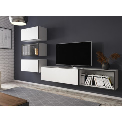 Комплект мебели для гостиной Cama ROCO 4 (RO1+2xRO3+2xRO4) белый/черный/белый