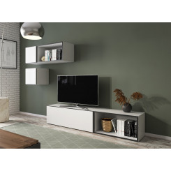 Комплект мебели для гостиной Cama ROCO 5 (RO1+2xRO4+2xRO5) белый/черный/белый