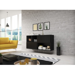 Cama living room furniture set ROCO 15 (RO4+2xRO3+2xRO6) black / black / black