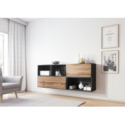Cama living room furniture set ROCO 16 (RO1+RO2+RO3+RO4) antracite / wotan oak