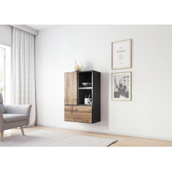 Cama living room furniture set ROCO 17 (2xRO3 + 2xRO6) antracite / wotan oak