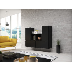Комплект мебели для гостиной Cama ROCO 18 (4xRO3 + 2xRO6) черный/черный/черный