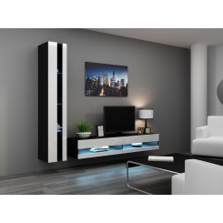 Cama Living room cabinet set VIGO NEW 8 black / white gloss