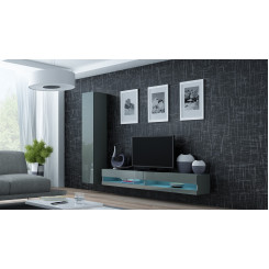 Cama Living room cabinet set VIGO NEW 9 grey / grey gloss