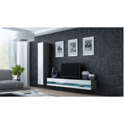 Cama Living room cabinet set VIGO NEW 9 grey / white gloss