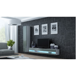 Cama Living room cabinet set VIGO NEW 9 white / grey gloss