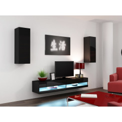 Cama Living room cabinet set VIGO NEW 10 black / black gloss