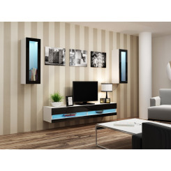 Cama Living room cabinet set VIGO NEW 11 white / black gloss