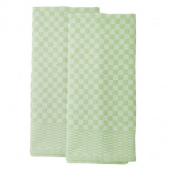 Bradley kitchen towel, 40 x 60 cm, checkered 2 pcs, green