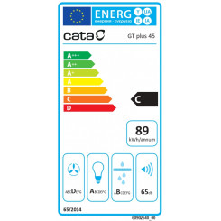 CATA Hood GT-PLUS 45 X/M Canopy Energy efficiency class C Width 60 cm 645 m³/h Mechanical control LED Stainless Steel