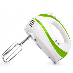 Adler Mixer AD 4205 g Hand Mixer 300 W Number of speeds 5 Turbo mode White / Green