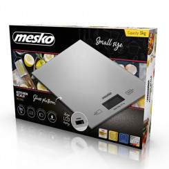 Кухонные весы Mesko MS 3145 Максимальный вес (емкость) 5 кг Цена деления 1 г Тип дисплея ЖК-серебристый