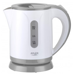 Adler Kettle AD 1371g Electric 850 W 0.8 L Stainless steel/Polypropylene 360° rotational base White/Grey