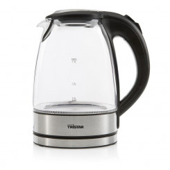 Tristar Glass Kettle with LED WK-3377 Electric 2200 W 1.7 L Glass 360° rotational base Black / Stainless Steel